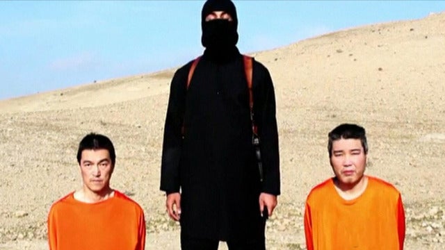 Japanese hostages seen here with "Jihadi John," who has apparently appeared in other gruesome ISIS videos known 