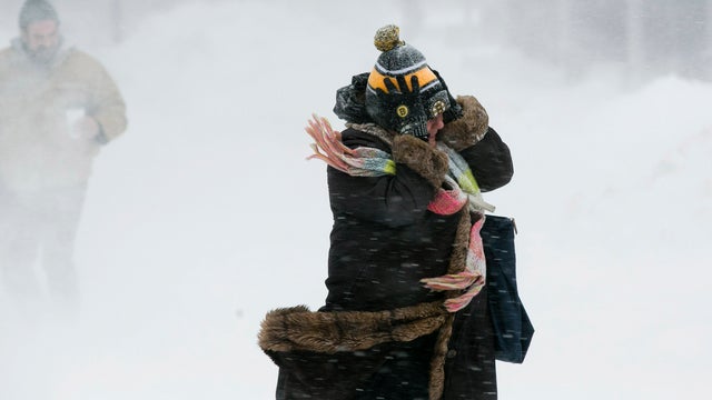 Snow in Chicago and Boston, slush in New York 