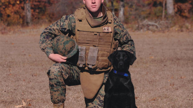 Dog and U.S. Marine bond during war 