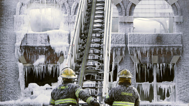 Flash freeze at Philly fire 
