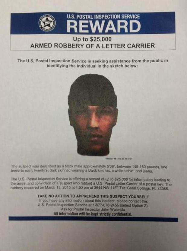 USPIS Searching For Armed Robber 3/13/15 