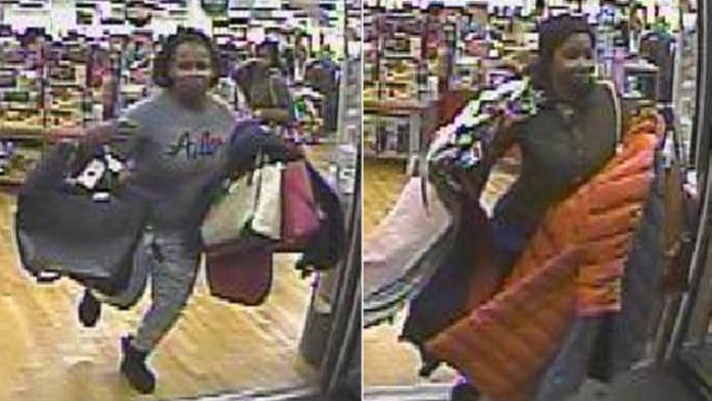 Two shoplifters stroll out of TJ Maxx in L.A. with bags full of merch