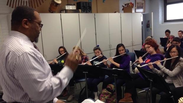 Vince Rutland directs GAMP concert band practice 