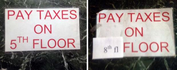 tax signage 