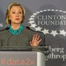 Former U.S. Secretary of State and first lady Hillary Clinton speaks at a press conference announcing a new initiative between the Clinton Foundation, United Nations Foundation and Bloomberg Philanthropies on Dec. 15, 2014, in New York City. 