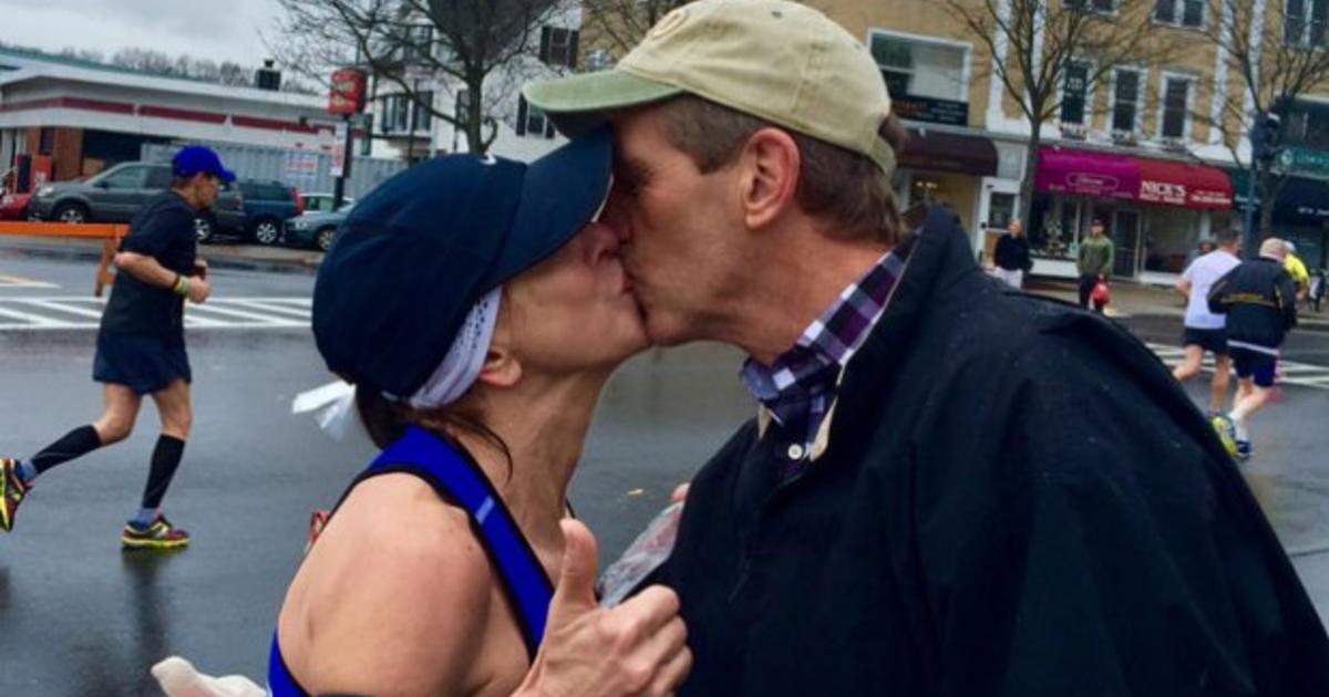 Boston Marathon kissing mystery solved CBS News