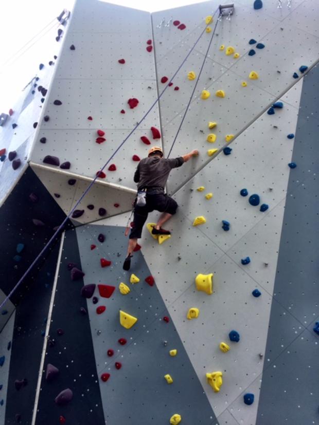 Climber On Wall 