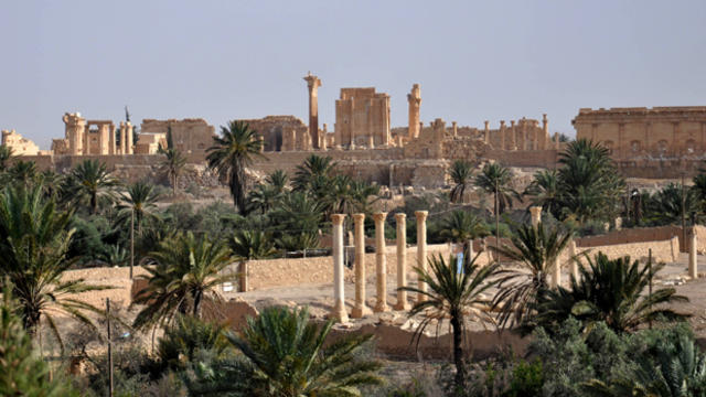 A picture shows the ancient Syrian city of Palmyra May 18, 2015, a day after Islamic State of Iraq and Syria jihadists fired rockets into the city, killing several people. 