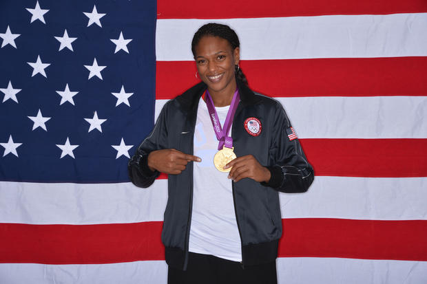 Asjha Jones With Olympic Medal 