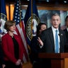 Chairman Trey Gowdy, R-South Carolina, and other members of the House Select Committee on Benghazi speak to reporters at a press conference on the findings of former Secretary of State Hillary Clinton's personal emails at the U.S. Capitol March 3, 2015 in 