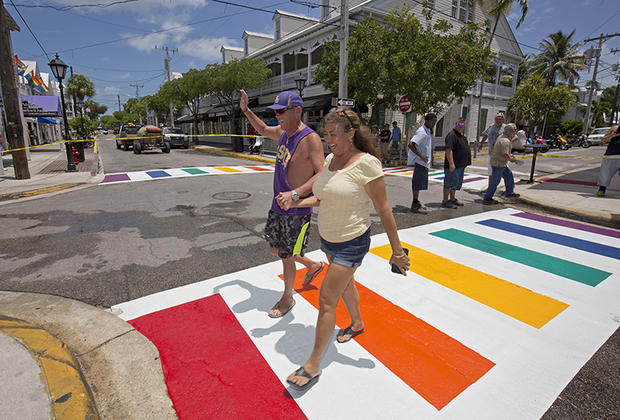 Key West Installs Permanent Rainbow Crosswalks 