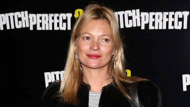 Kate Moss attends a VIP screening of "Pitch Perfect 2" at The Mayfair Hotel in London, England  