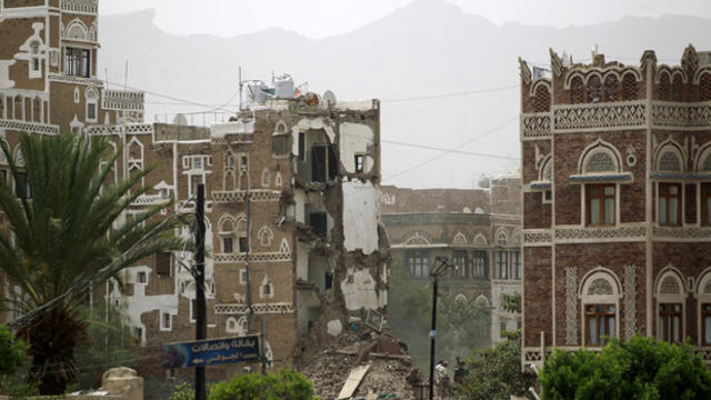 Houses in the UNESCO-listed heritage site in the old city of the Yemeni capital Sanaa are seen June 12, 2015, following an overnight Saudi-led airstrike. 