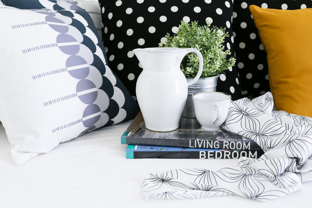 home decor interior design  coffee table book pillows 