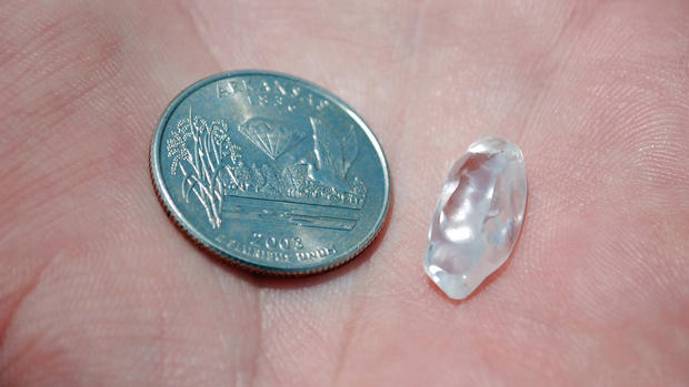 8.52-carat diamond and Arkansas quarter 