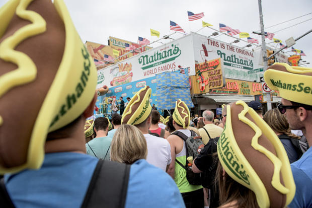 Annual July 4th Hot Dog Eating Contest Held At Nathan's On Coney Island 