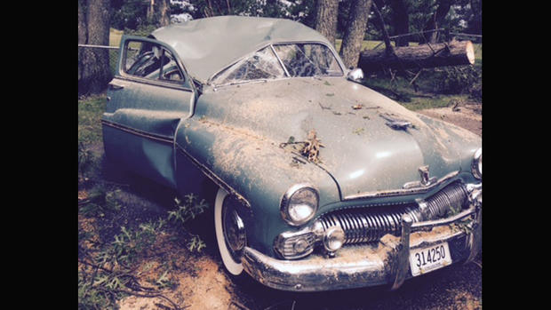 July 12 Severe Weather Vintage Car Damaged Cragun's 