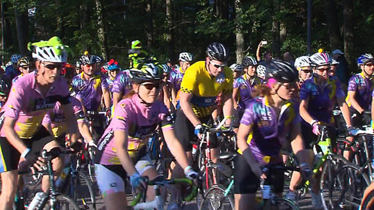 PMC Cyclists Begin Ride For Cancer Research CBS Boston