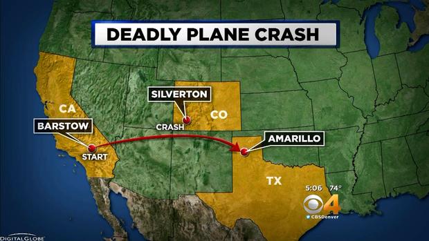 Silverton plane crash Map 