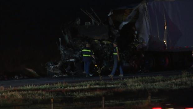semi crash on I-25 at Johnstown 