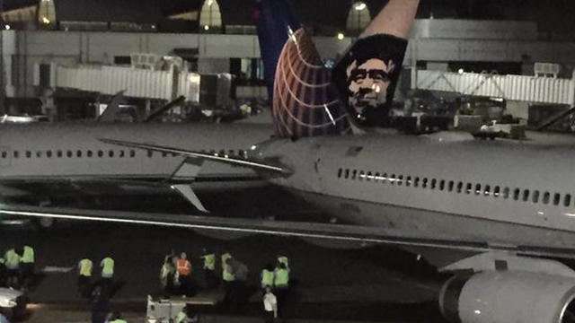 ​United Airlines and Alaska Airlines jets are seen near Los Angeles International Airport (LAX) Terminal 7 after coming into contact on the tarmac 