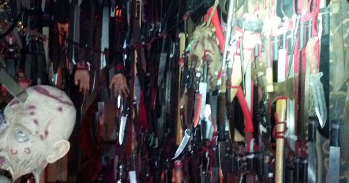 Cops Woman tried to stab officer; more than 3,500 blades found in home