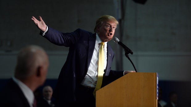 Republican presidential candidate Donald Trump speaks during a town hall event at Rochester Recreational Arena Sept. 17, 2015, in Rochester, New Hampshire. 