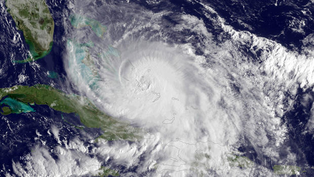 Category 4 Hurricane Joaquin is seen over the Bahamas in the Atlantic Ocean in this NOAA GOES East satellite image taken at 8:45 a.m. ET Oct. 2, 2015. 