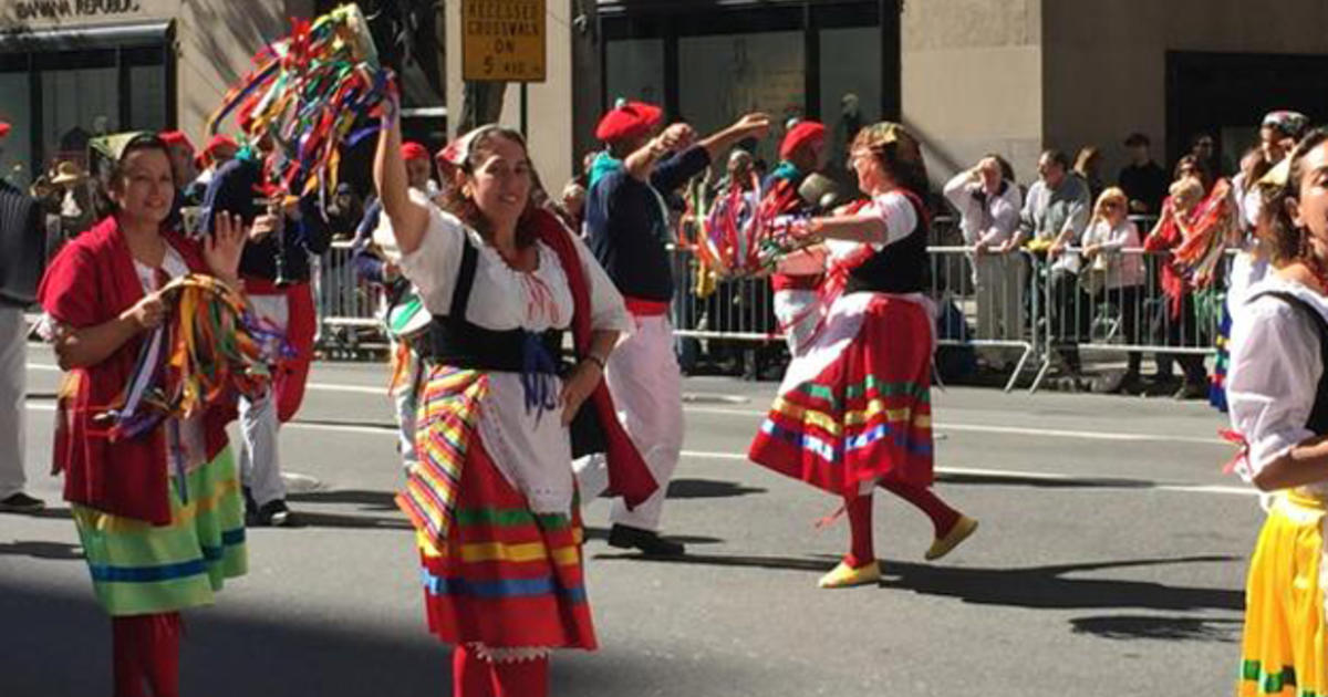 Thousands Of Spectators Line Fifth Avenue For Annual Columbus Day