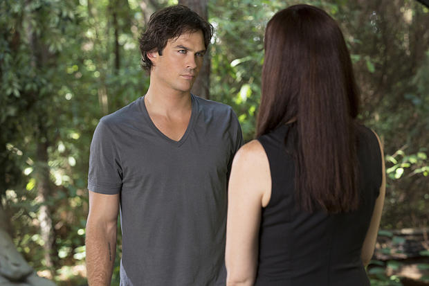 Ian Somerhalder as Damon and Annie Wersching as Lily 