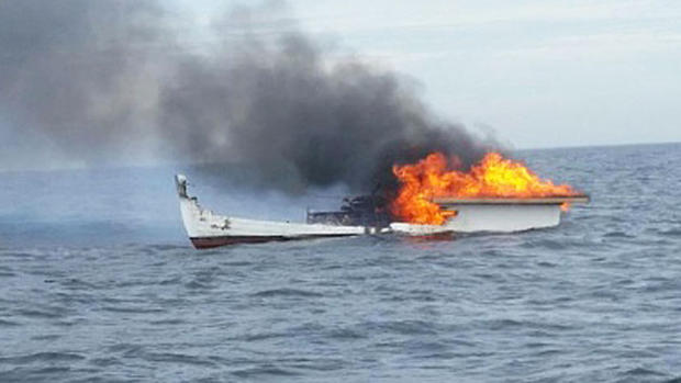 Ipswich Lobster Boat Fire 