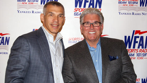 Mike Francesa with Joe Girardi at the WFAN Yankees Sponsor Winter Roundtanle 