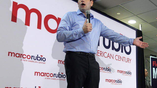 Republican presidential candidate Sen. Marco Rubio, R-Fla., talks to supporters Dec. 5, 2015, in Miami. 