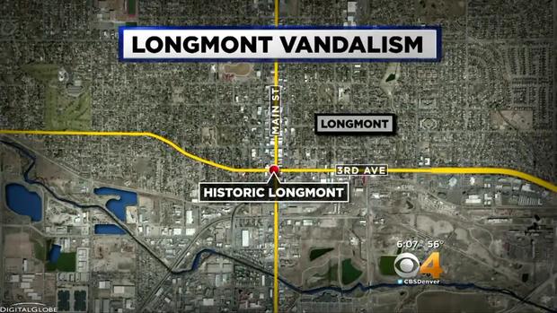 Longmont church vandals map 