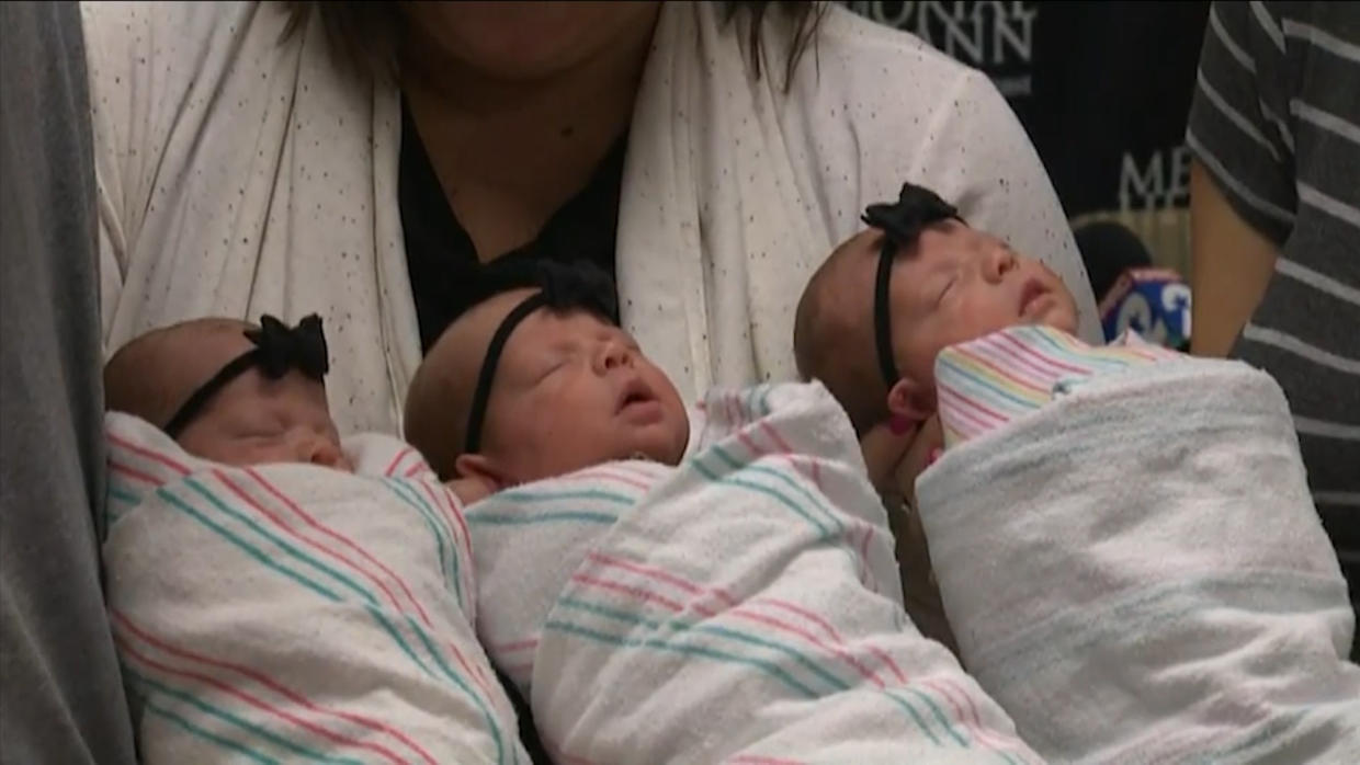 Texas Couple Welcomes Rare Identical Triplets Cbs News