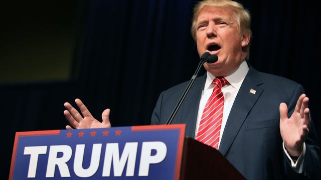 Republican presidential candidate Donald Trump speaks during a rally at the Reno Ballroom and Museum in Reno, Nevada, Jan. 10, 2016. 