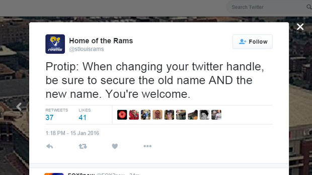 St. Louis Rams Twitter 
