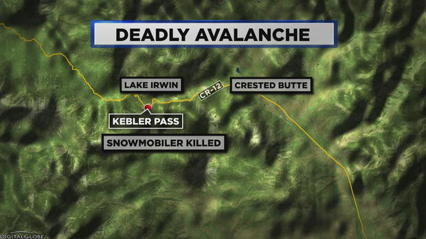 Deadly Avalanche Kebler Pass MAP 