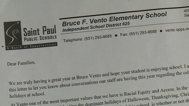 Bruce Vento Elementary School Letter About Holidays 