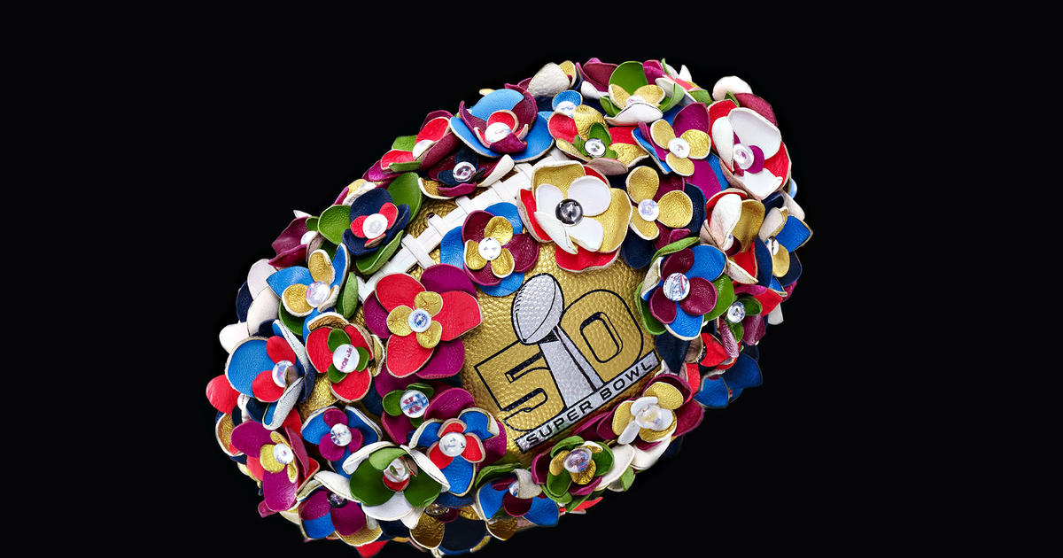 50 glam designer footballs for Super Bowl 50