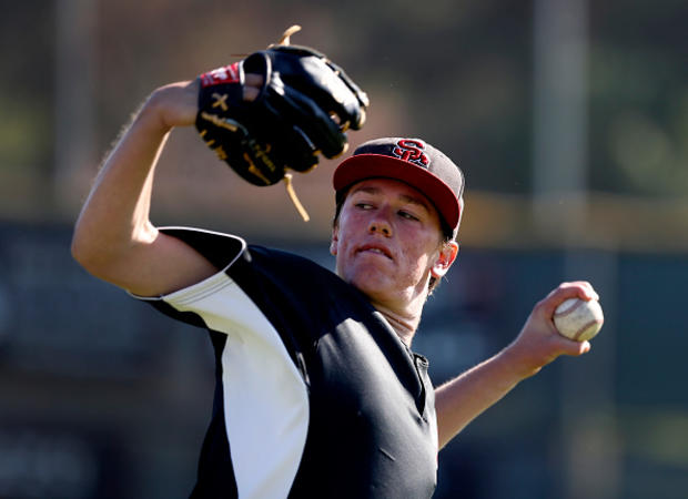 SAN CLEMENTE, CA  FEB. 17, 2015:  San Clemente High School left-handed pitcher Kolby Allard, a top p 