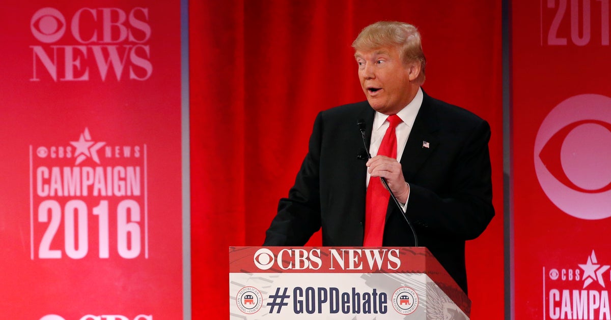 Fact Check CBS News Republican debate: Donald Trump claims "thousands ...