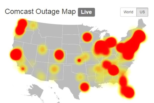 comcast outage map 