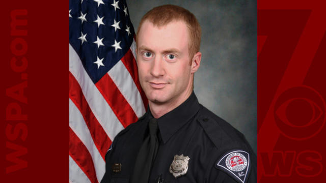 Greenville, South Carolina police officer Allen Jacobs, 28, seen in a picture obtained by CBS affiliate WSPA, was shot and killed by a teenage gang member while on duty March 18, 2016. 