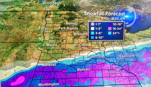 March Snow Storm Predicted Totals 