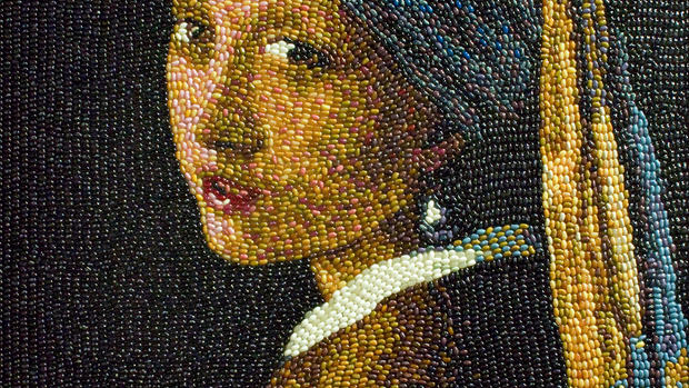 Art made with jelly beans 
