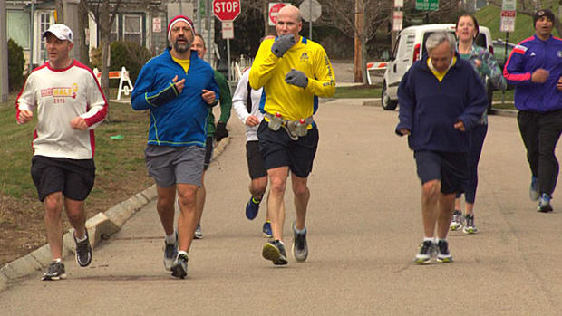 Boston Marathon Runners Training 