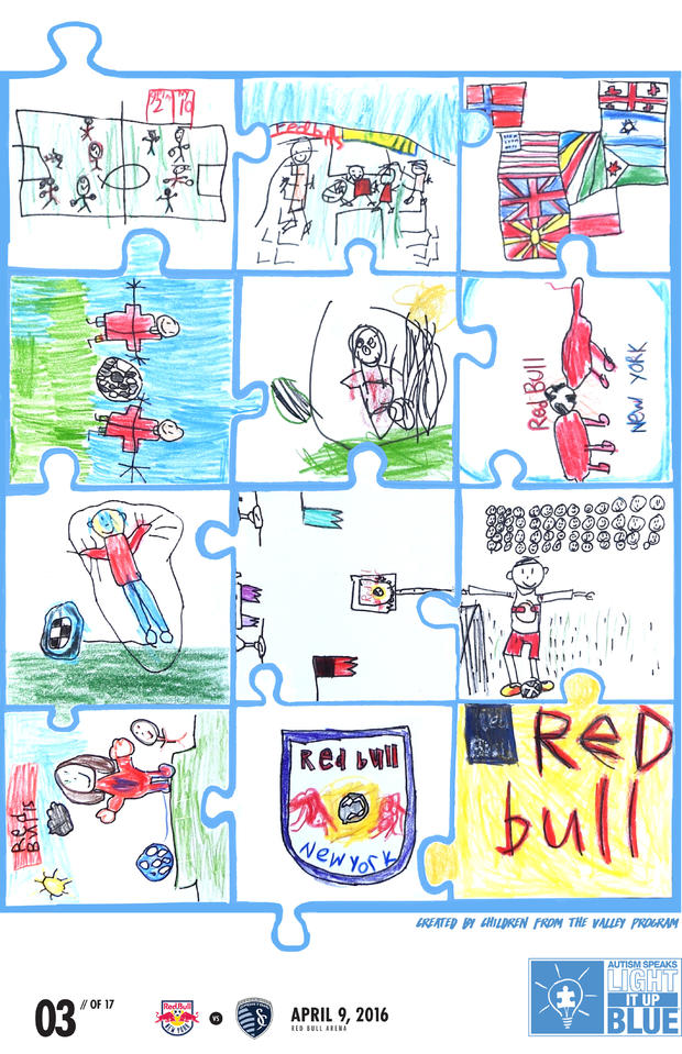 Red Bulls autism awareness poster 