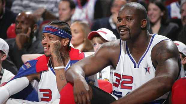 Shaquille O'Neal and Allen Iverson 
