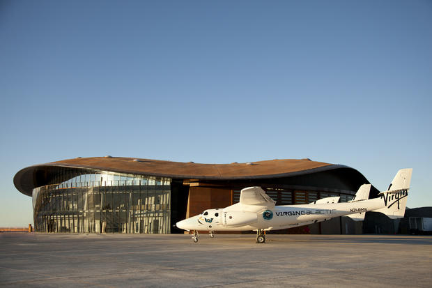 Spaceport America with WhiteKnightTwo &amp; SpaceShipTwo 